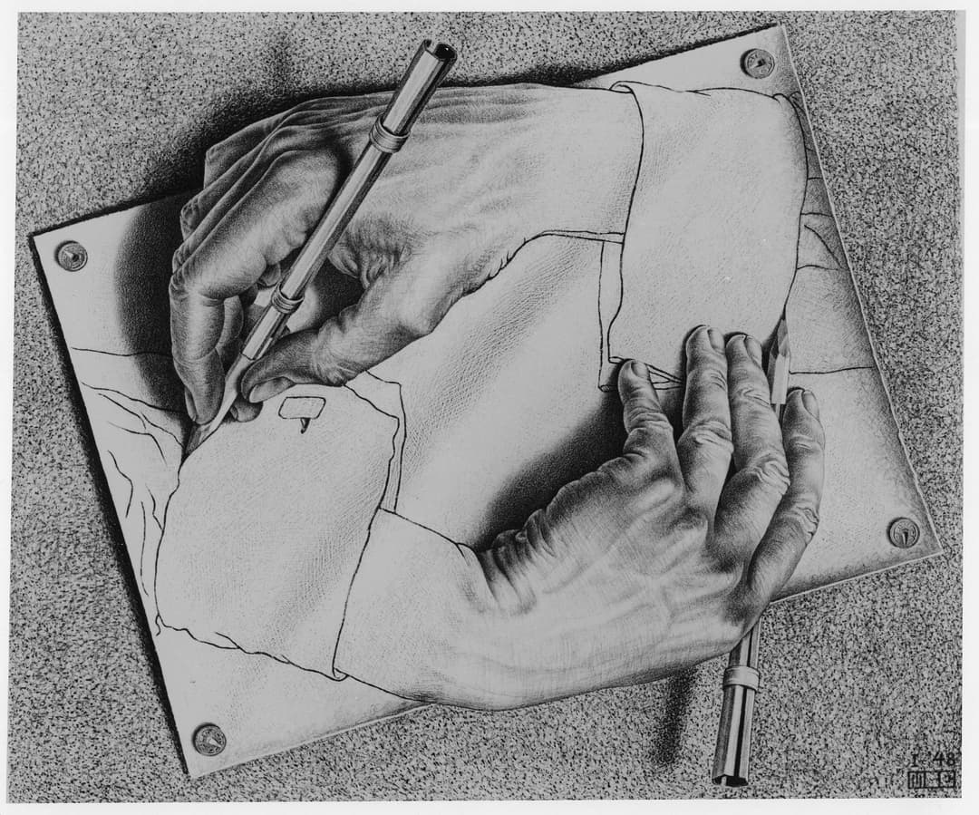 Drawing hands (1948) - MC Escher