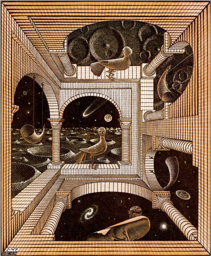 Other world (1947) - MC Escher