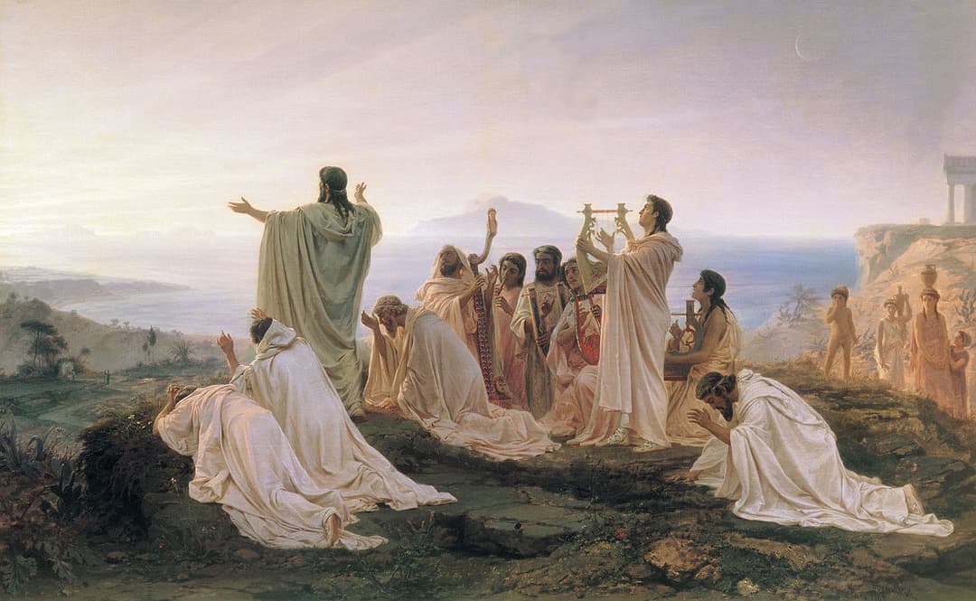 Pythagoreans celebrate sunrise (1869) - Fyodor Bronnikov