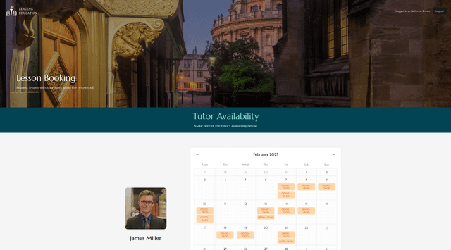 Booking System | Leading Education